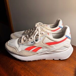 Reebok White and Coral Sneakers multi trainers